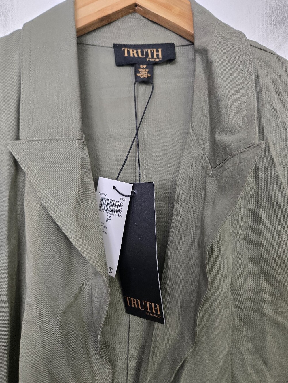 ✨🌿 NWT Truth by Republic Sage Green Duster Jacket | Size Small | Lightweight Op - Picture 8 of 8